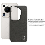 For Huawei Pura 70 Ultra imak Ruiyi Series Cloth Texture PU + PC Phone Case(Black)