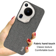 For Huawei Pura 70 Ultra imak Ruiyi Series Cloth Texture PU + PC Phone Case(Light Grey)