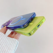 For iPhone 11 MagSafe Magnetic TPU + Acrylic Gradient Color Phone Case(Purple Blue)