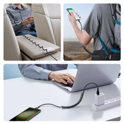 JOYROOM SA38-CL3 30W USB-C / Type-C to 8 Pin Coiled Fast Charging Data Cable, Length:1.5m(Black)