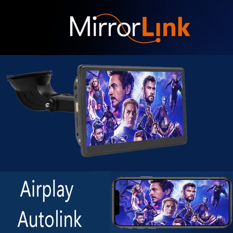 X70-1 Car 7 inch IPS Portable Smart Screen Wireless Screen Projection Carplay Android Auto(Black)