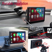 X70-1 Car 7 inch IPS Portable Smart Screen Wireless Screen Projection Carplay Android Auto(Black)