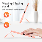 For Samsung Galaxy Tab S9 FE DUX DUCIS Domo Series Magnetic Flip Leather Tablet Case(Pink)