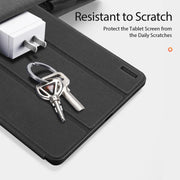 For Samsung Galaxy Tab S9 FE+ DUX DUCIS Domo Series Magnetic Flip Leather Tablet Case(Black)