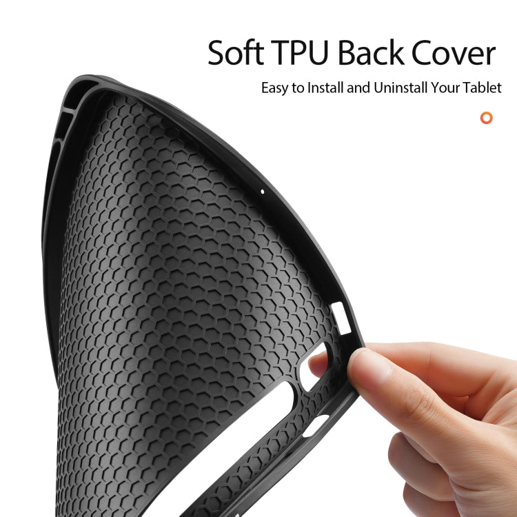 For Samsung Galaxy Tab S9 FE+ DUX DUCIS Domo Series Magnetic Flip Leather Tablet Case(Blue)