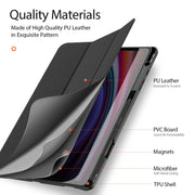 For Samsung Galaxy Tab S10+ DUX DUCIS Domo Series Magnetic Flip Leather Tablet Case(Black)