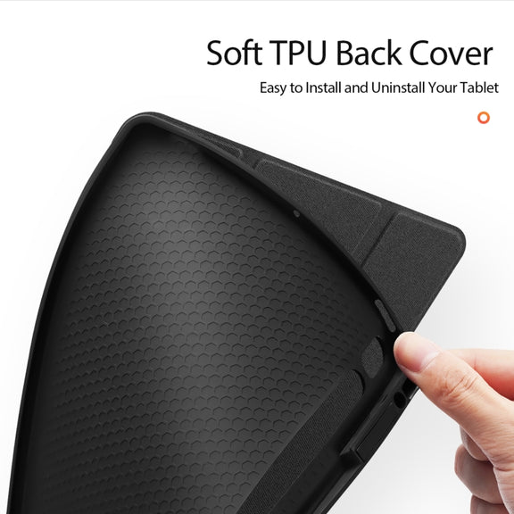 For Samsung Galaxy Tab S10+ DUX DUCIS Domo Series Magnetic Flip Leather Tablet Case(Black)