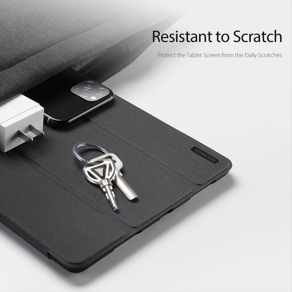 For Samsung Galaxy Tab S10 Ultra DUX DUCIS Domo Series Magnetic Flip Leather Tablet Case(Black)
