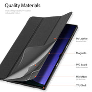 For Samsung Galaxy Tab S10 Ultra DUX DUCIS Domo Series Magnetic Flip Leather Tablet Case(Black)