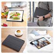For Samsung Galaxy Tab S10 Ultra DUX DUCIS Domo Series Magnetic Flip Leather Tablet Case(Black)