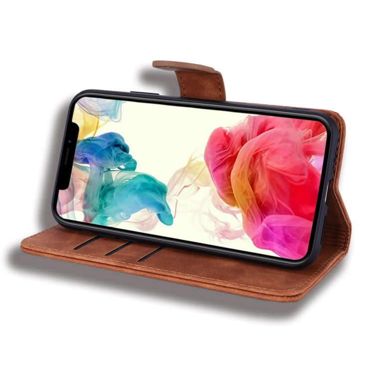 For iPhone 16 Pro Mandala Embossed Dual-Fold Calf Leather Phone Case(Brown)