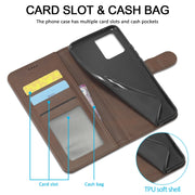 For Realme C33 2022 / C33 2023 LC.IMEEKE Calf Texture Horizontal Flip Leather Case(Brown)