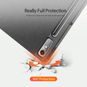For Lenovo Tab P12 12.7 2023 DUX DUCIS Domo Series Magnetic Flip Leather Tablet Case(Black)