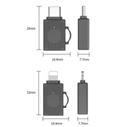 USB to USB-C / Type-C Multifunction Travel Case Shape Apapter(Silver)
