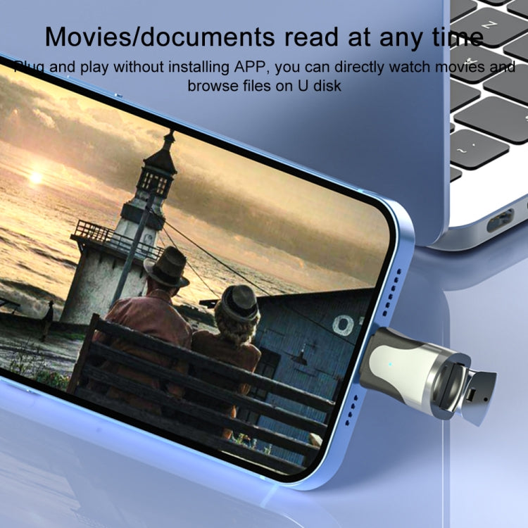 USB to 8 Pin Multifunction OTG Apapter(Silver)