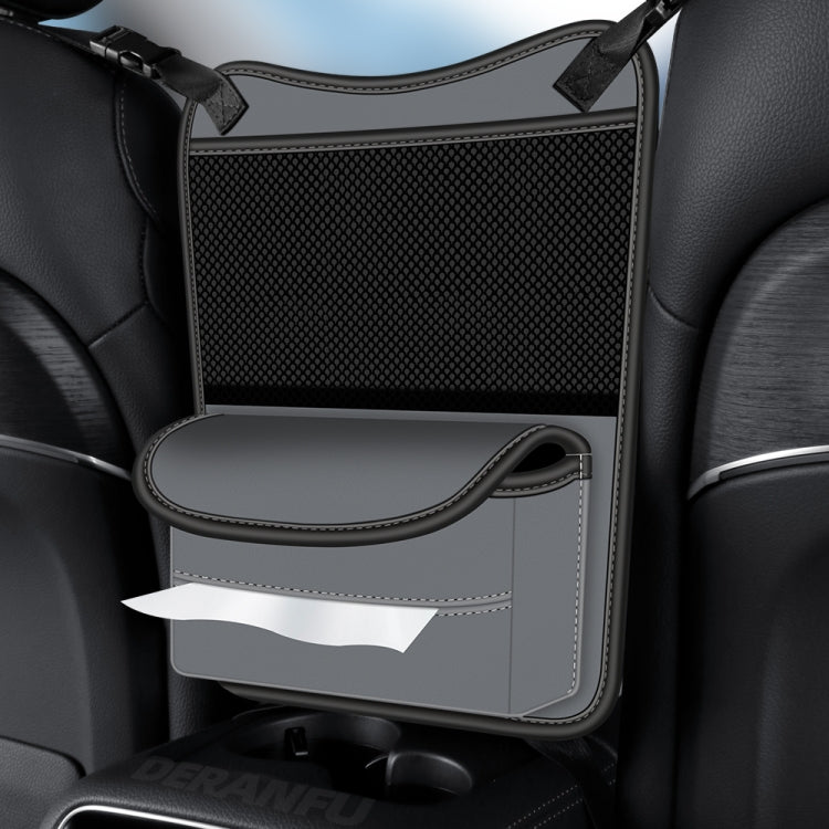3054 Napa Texture Leather Car Center Console Storage Bag(Grey)