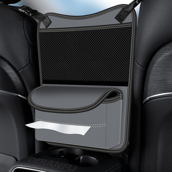 3054 Napa Texture Leather Car Center Console Storage Bag(Grey)