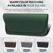 3064 Napa Texture Leather Car Glasses Storage Bag(Black)