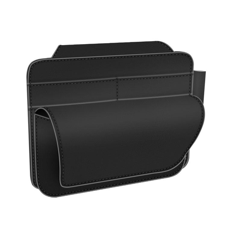 3073 Napa Texture Leather Car Removable Glasses Storage Bag(Black)