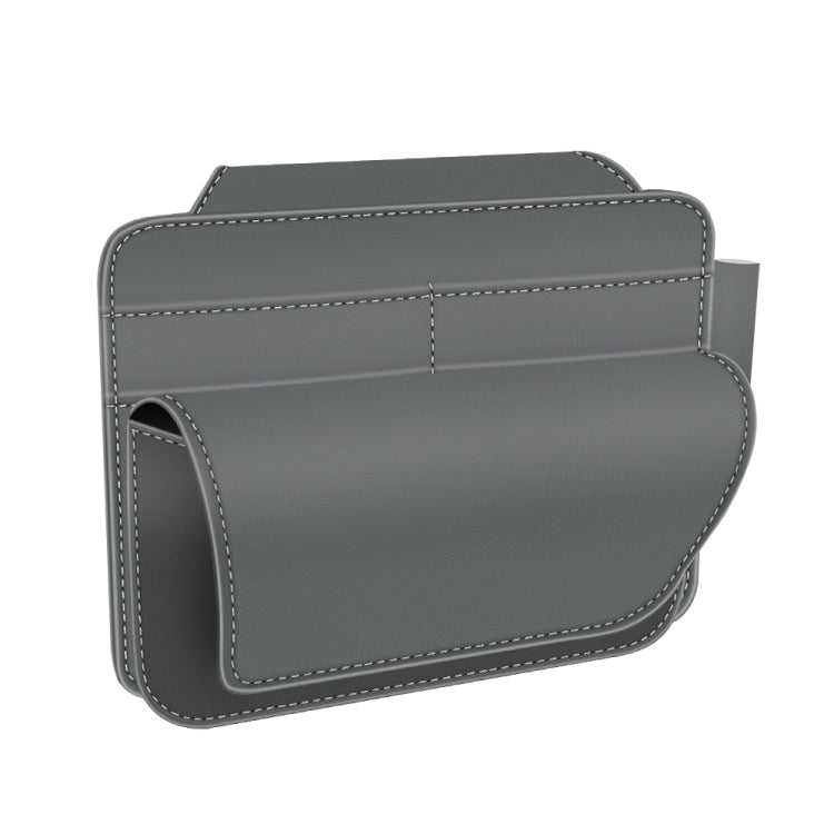 3073 Napa Texture Leather Car Removable Glasses Storage Bag(Grey)