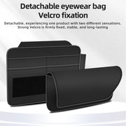3073 Napa Texture Leather Car Removable Glasses Storage Bag(Black)
