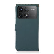 For Xiaomi Redmi K70 KHAZNEH Custer Texture RFID Genuine Leather Phone Case(Green)