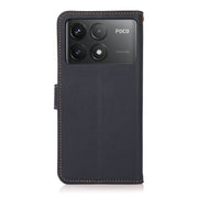 For Xiaomi Redmi K70 Pro KHAZNEH Custer Texture RFID Genuine Leather Phone Case(Blue)