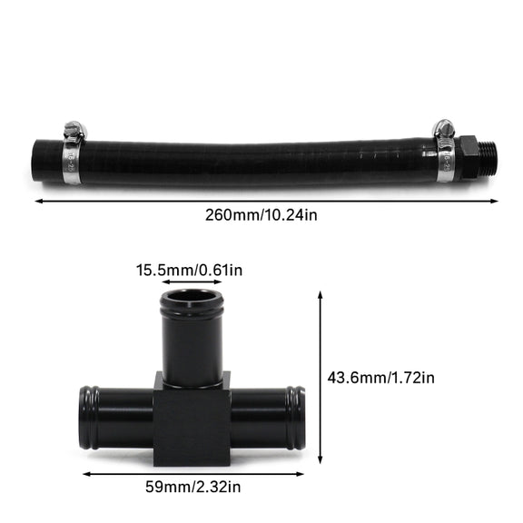 F09215 For Subaru EJ20/EJ25 Car Engine Cylinder Coolant Pipe Set(Black)