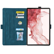 For Samsung Galaxy Tab S9 FE Love Butterfly Embossed Leather Tablet Case(Blue)