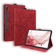 For Samsung Galaxy Tab S9 FE+ Love Butterfly Embossed Leather Tablet Case(Red) - free shipping - PMC Jewellery - Order now!