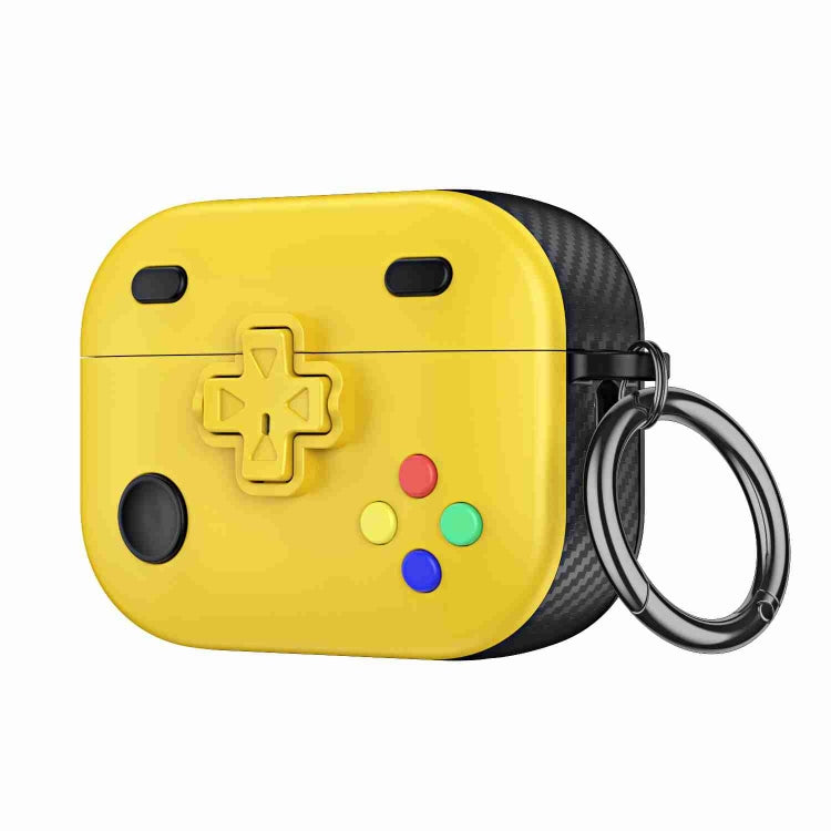 For AirPods Pro 2 Game Console Shape Wireless Earphones Protective Case(Yellow)