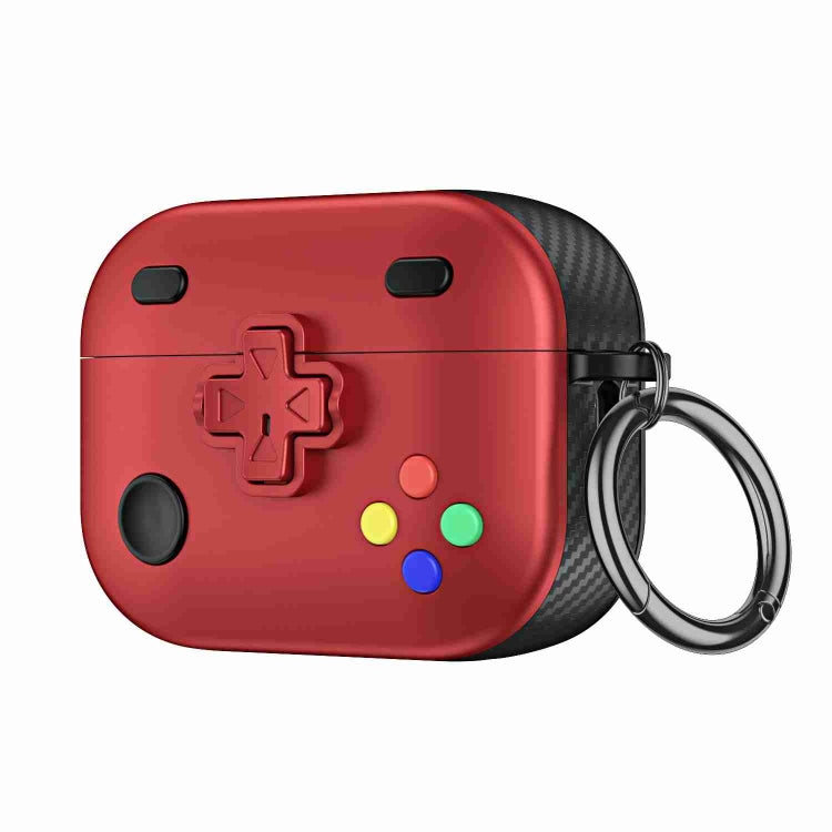 For AirPods Pro Game Console Shape Wireless Earphones Protective Case(Red)