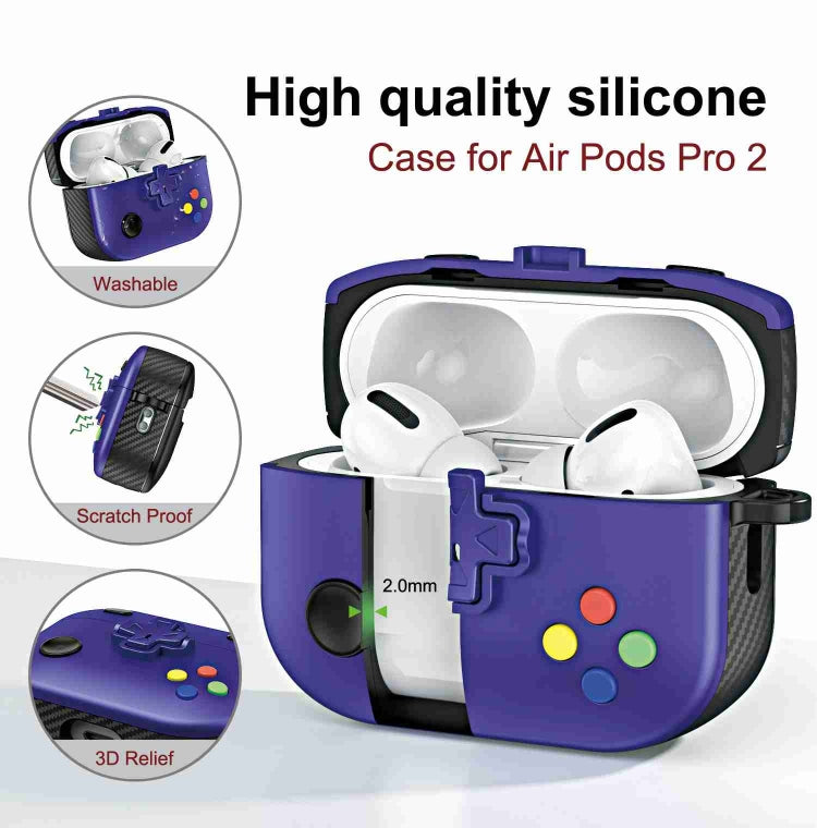For AirPods 2 / 1 Game Console Shape Wireless Earphones Protective Case(Black)