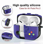 For AirPods Pro Game Console Shape Wireless Earphones Protective Case(Green)
