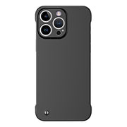 For iPhone 13 Pro Frameless Metallic Paint Hybrid PC Phone Case(Matte Black)