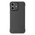 For iPhone 12 Frameless Metallic Paint Hybrid PC Phone Case(Matte Black) - iPhone 12 / 12 Pro Cases by PMC TechLife | Online Shopping South Africa | PMC TechLife | Buy Now Pay Later Mobicred