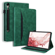 For Samsung Galaxy Tab S9 Ultra /S8 Ultra Splicing Shockproof Leather Tablet Case(Green) - free shipping - PMC Jewellery - Order now!