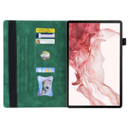 For Samsung Galaxy Tab S9 Ultra /S8 Ultra Splicing Shockproof Leather Tablet Case(Green)