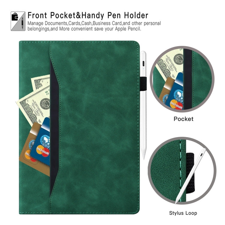 For Samsung Galaxy Tab S9 Ultra /S8 Ultra Splicing Shockproof Leather Tablet Case(Green)