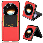 For Tecno Phantom V Flip Litchi Texture Card Slots Back Cover Phone Case(Red)