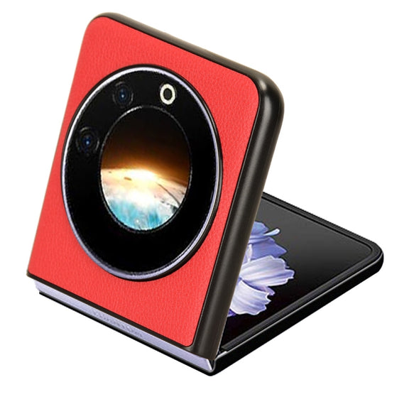 For Tecno Phantom V Flip Litchi Texture Card Slots Back Cover Phone Case(Red)