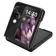 For OPPO Find N3 Flip Litchi Texture Back Cover Phone Case(Black)