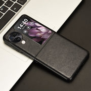 For OPPO Find N3 Flip Litchi Texture Back Cover Phone Case(Black)