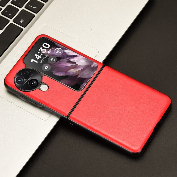 For OPPO Find N3 Flip Litchi Texture Back Cover Phone Case(Red)