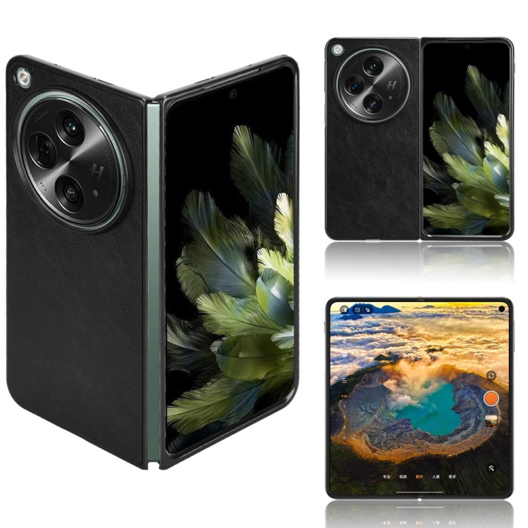 For OPPO Find N3 Litchi Texture Back Cover Phone Case(Black)