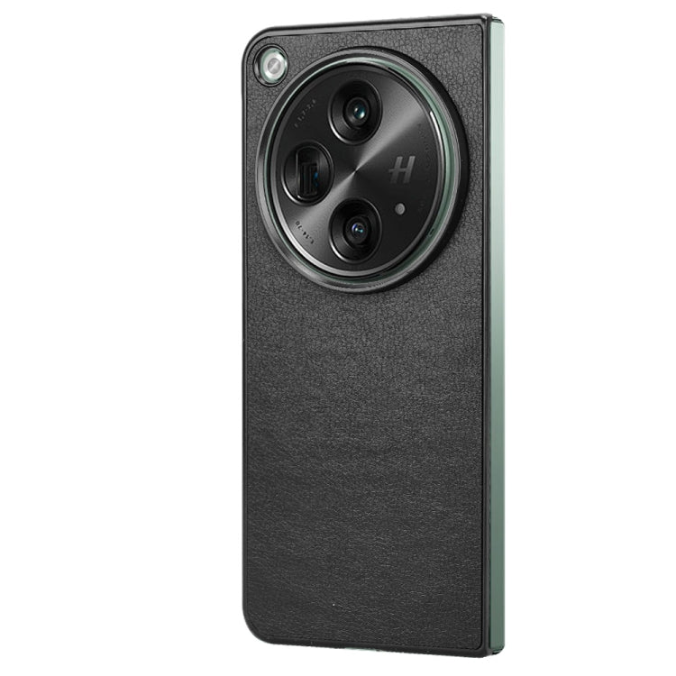 For OPPO Find N3 Litchi Texture Back Cover Phone Case(Black)