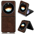 For Tecno Phantom V Flip Litchi Texture Back Cover Phone Case(Brown) - Tecno Cases by PMC TechLife | Online Shopping South Africa | PMC TechLife