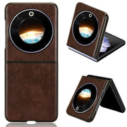 For Tecno Phantom V Flip Litchi Texture Back Cover Phone Case(Brown)