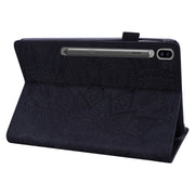 For Samsung Galaxy Tab S9 FE+ Calf Texture Embossed Leather Tablet Case(Black)