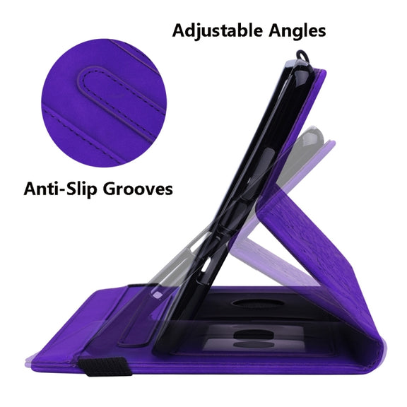 For Samsung Galaxy Tab S9 FE+ Calf Texture Embossed Leather Tablet Case(Purple)